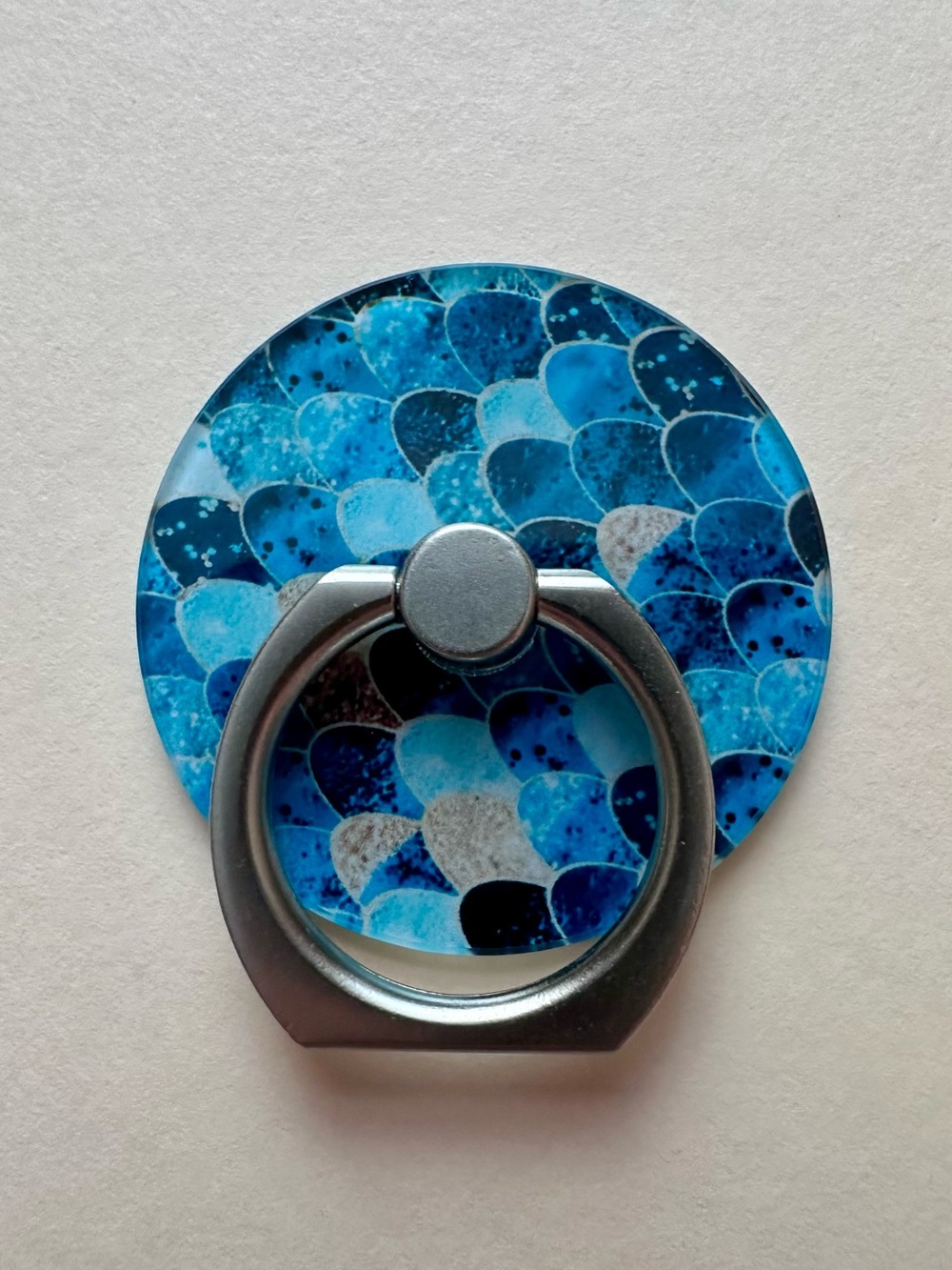 Blue Mermaid Scale Phone Ring Stand Grip Holder Kickstand 360 Rotation New